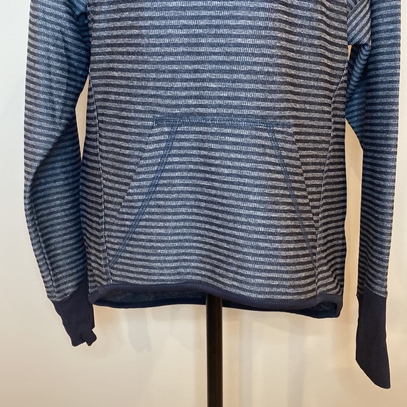 Mondetta cowl neck long sleeve drawstring hi lo kangaroo pocket top workout - Picture 2 of 9